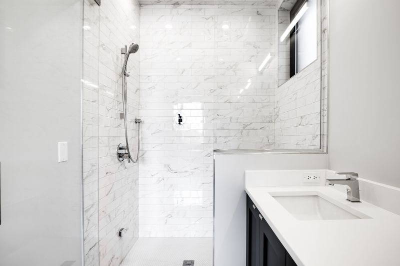 Elegant Shower with Tile Finish